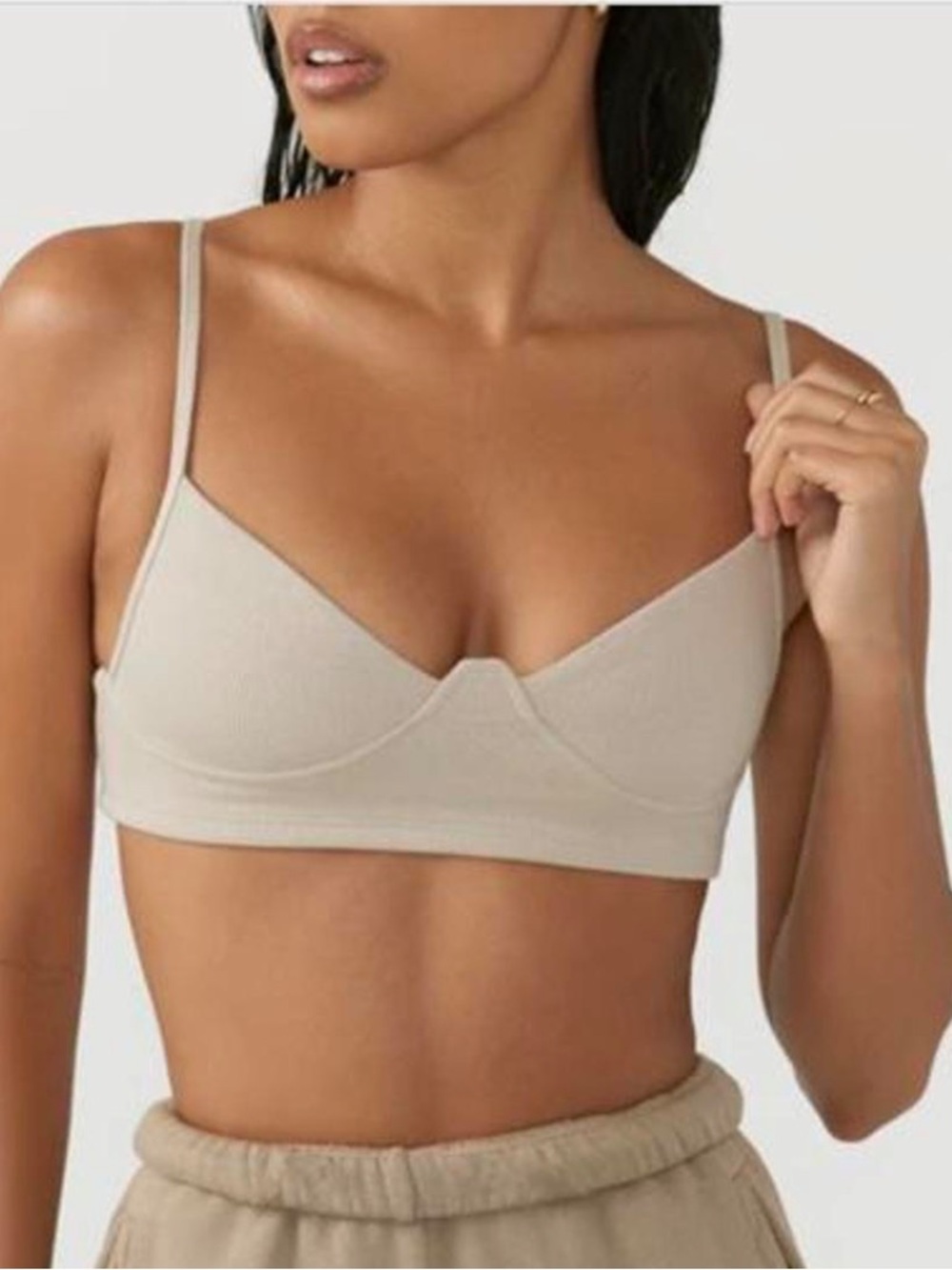 Joah brown structured tank bra